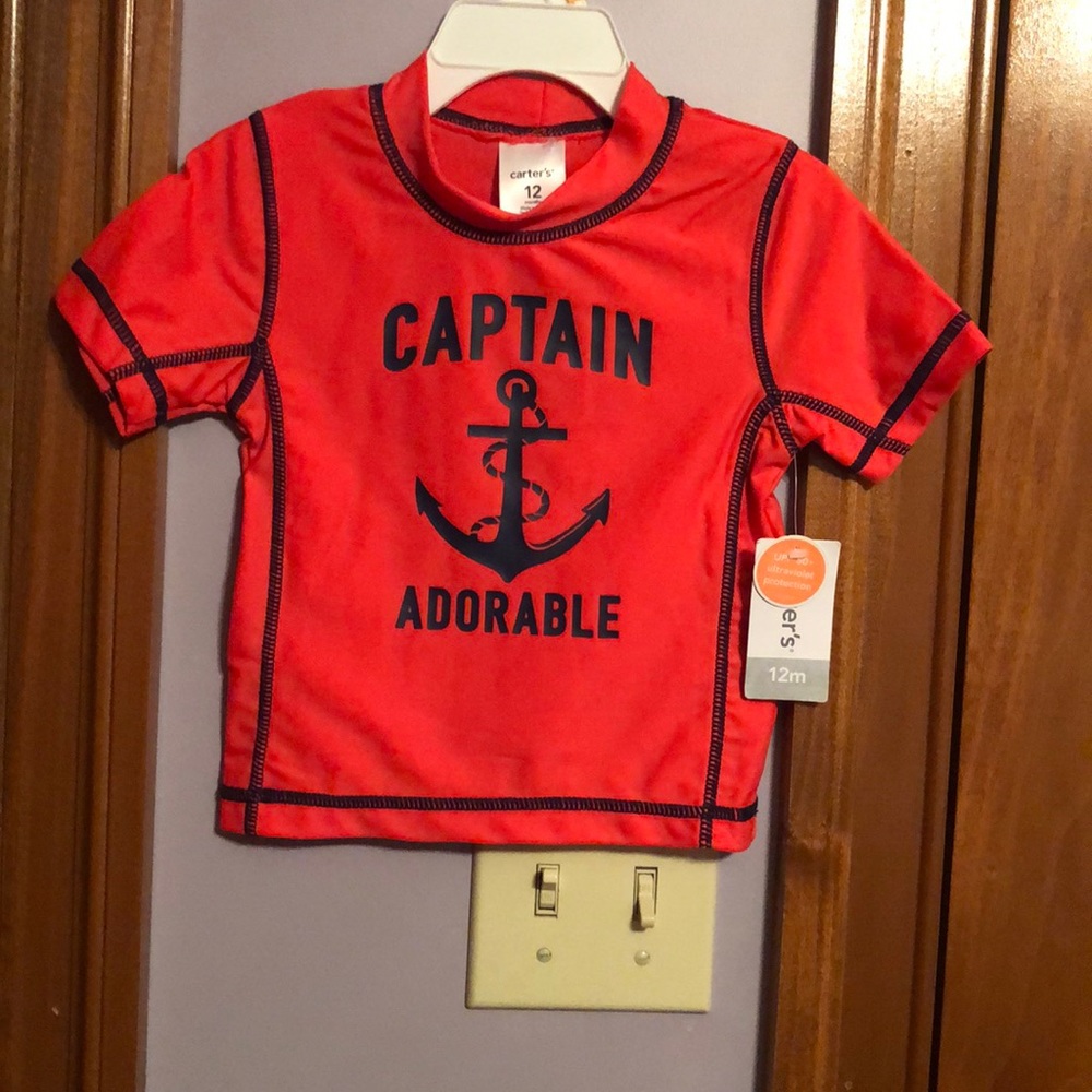 Little boys swim shirt